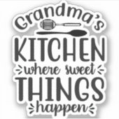 Grootkeuken, waar zoete dingen gebeuren sticker (Voorkant)