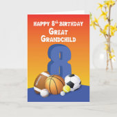 Grootkind, jongen 8e zondagse sportzalen kaart (Gele Bloem)