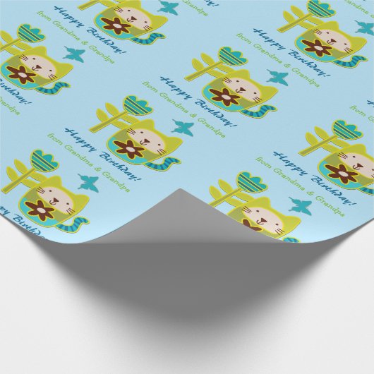 Grootkind met kattebloem cadeaupapier (Hoek)