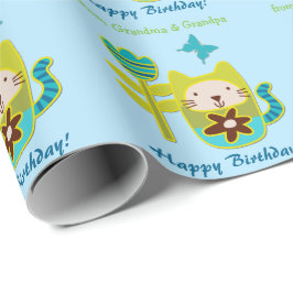 Grootkind met kattebloem cadeaupapier