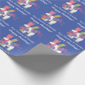 Grootkind met kerst Beer Cadeaupapier (Hoek)