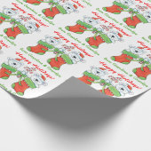 Grootkind met kerstmis Beren Cadeaupapier (Hoek)