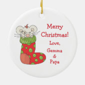 Grootkind met kerstmis Beren Keramisch Ornament (Achterkant)