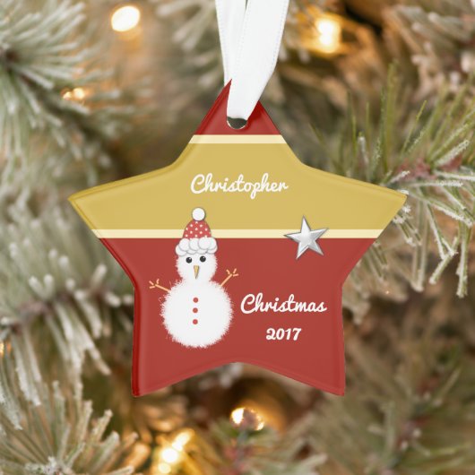 Grootkind met kerstrood en gouden sneeuw ornament (Boom)