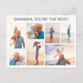 Grootkind opa Je bent de beste 7 fotocollage Briefkaart (Voorkant)