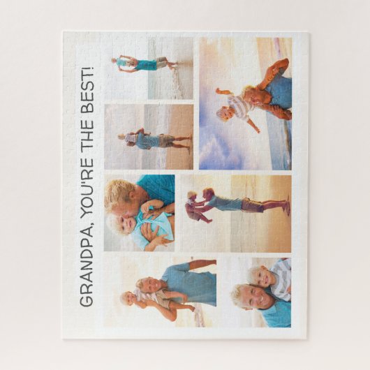 Grootkind opa Je bent de beste 7 fotocollage Legpuzzel (Verticaal)