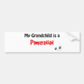 Grootkind Pomeranian Bumpersticker (Voorkant)