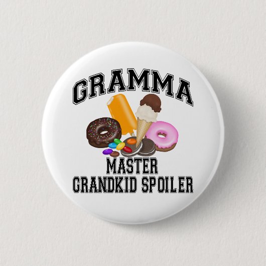 Grootkind Spoiler Gramma Ronde Button 5,7 Cm (Voorkant)