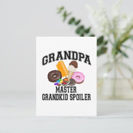 Grootkind Spoiler Grandpa Briefkaart (Staand voorkant)