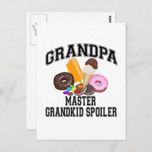 Grootkind Spoiler Grandpa Briefkaart (Voorkant / Achterkant)