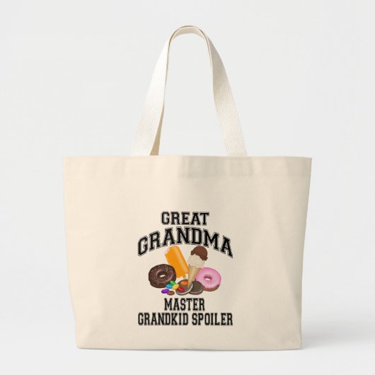 Grootkind Spoiler Great Grandma Grote Tote Bag (Voorkant)