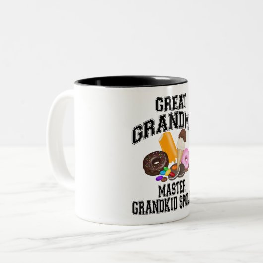 Grootkind Spoiler Great Grandma Tweekleurige Koffiemok (Voorkant links)