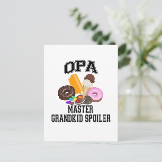 Grootkind Spoiler Opa Briefkaart (Staand voorkant)