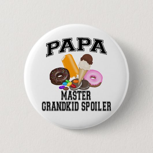 Grootkind Spoiler Papa Ronde Button 5,7 Cm (Voorkant)