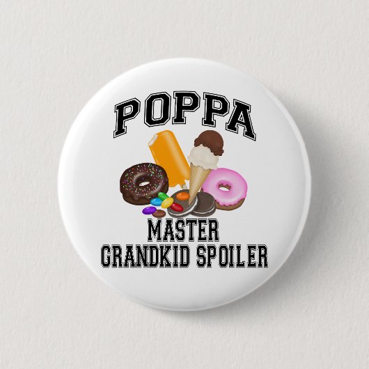 Grootkind Spoiler Poppa Ronde Button 5,7 Cm (Voorkant)