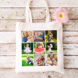 Grootkinderen 9 Square Photo Instagram Collage Tote Bag