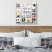 Grootkinderen Citaat Rustic Gray Wood 12 Foto Coll Canvas Afdruk (Insitu (Slaapkamer))