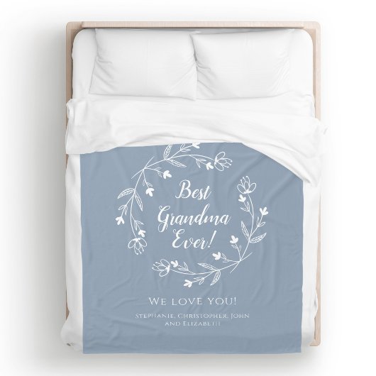 Grootkinderen Dusty Blue Fleece Deken