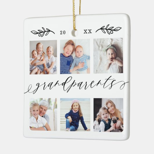 Grootkinderen Foto Collage Keramisch Ornament (Links)