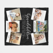 Grootkinderen gedicht 6 Foto Collage Black en Whit Fleece Deken (Voorkant (Horizontaal))