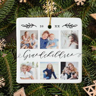 Grootkinderen Gift for Grandouders Photo Collage Keramisch Ornament