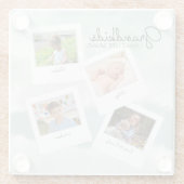 Grootkinderen maken foto's van grote kleinkinderen glazen onderzetter (Achterkant)