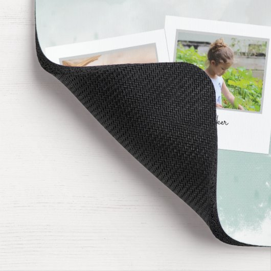 Grootkinderen maken foto's van grote kleinkinderen muismat (Hoek)