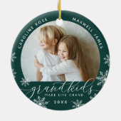 Grootkinderen maken grote foto van het leven keramisch ornament (Achterkant)