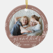 Grootkinderen maken grote foto van het leven keramisch ornament (Voorkant)