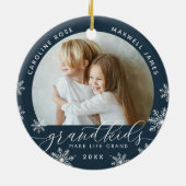 Grootkinderen maken grote foto van het leven keramisch ornament (Achterkant)