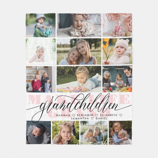 Grootkinderen maken grote foto's fleece deken (Voorkant)