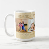 Grootkinderen maken grote foto's voor grootouders koffiemok (Links)