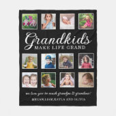 Grootkinderen maken grote prijsopgave 12 foto zwar fleece deken (Voorkant)