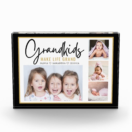 Grootkinderen maken grote prijsopgave 4 Afbeelding Fotoblokken (Voorkant)