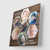 Grootkinderen maken grote prijsopgave 7 Foto's Vierkante Klok (Hoek)