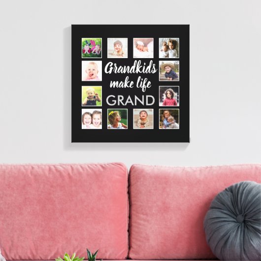 Grootkinderen maken grote prijsopgave voor het lev canvas afdruk (Insitu (Woonkamer))