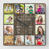 Grootkinderen maken grote prijsopgave voor het lev vierkante klok (Voorkant)