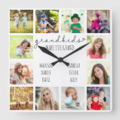 Grootkinderen maken grote prijsopgave voor het lev vierkante klok (Voorkant)