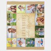 Grootkinderen maken het leven groot 12 foto collag fleece deken (Voorkant)