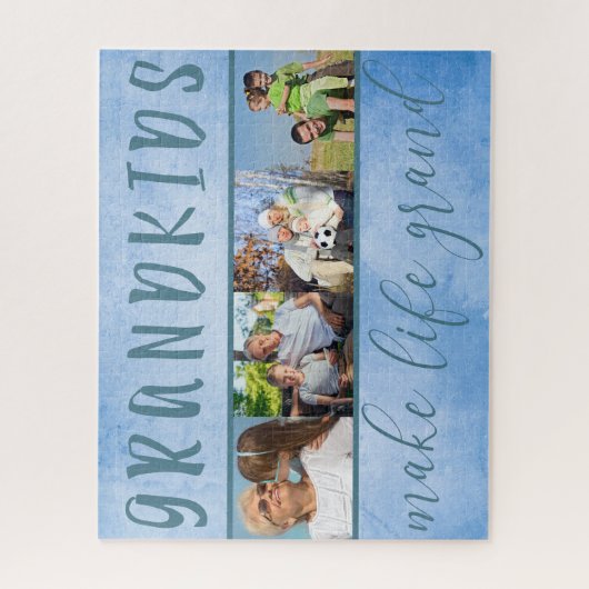 Grootkinderen maken het leven groot 4 Foto Collage Legpuzzel (Verticaal)