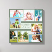 Grootkinderen maken het leven groot 8 Foto Collage Canvas Afdruk (Voorkant)
