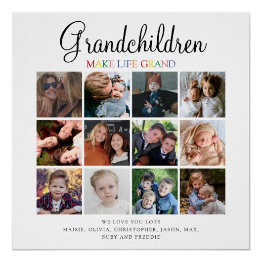 Grootkinderen maken het leven groot | Fotocollage Perfect Poster (Voorkant)