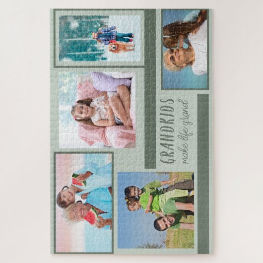 Grootkinderen maken het leven groot groen 5 Foto c Legpuzzel (Verticaal)