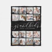 Grootkinderen maken het leven groots 16 Foto Colla Fleece Deken (Voorkant)