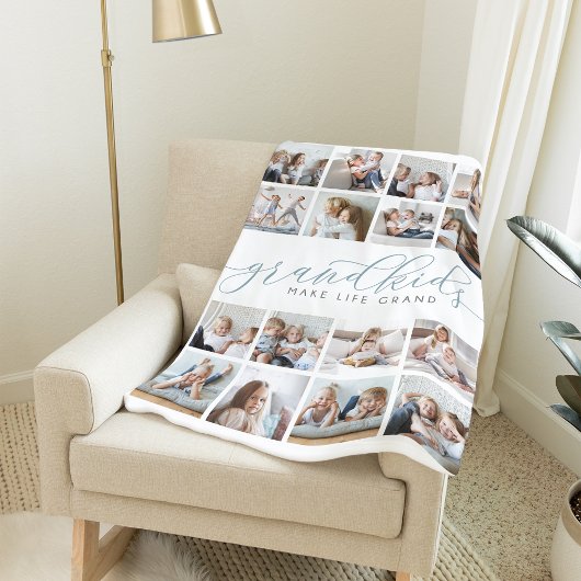 Grootkinderen maken het leven groots 16 Foto Colla Fleece Deken
