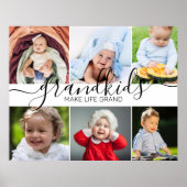 Grootkinderen maken het leven groots | 6 Foto-coll Poster (Voorkant)