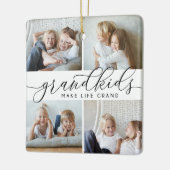 Grootkinderen maken het leven groots | 8 Mini-foto Keramisch Ornament (Links)