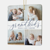 Grootkinderen maken het leven groots | 8 Mini-foto Keramisch Ornament (Links)