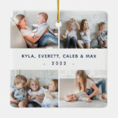 Grootkinderen maken het leven groots | 8 Mini-foto Keramisch Ornament (Achterkant)