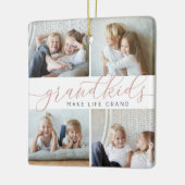 Grootkinderen maken het leven groots | 8 Mini-foto Keramisch Ornament (Links)